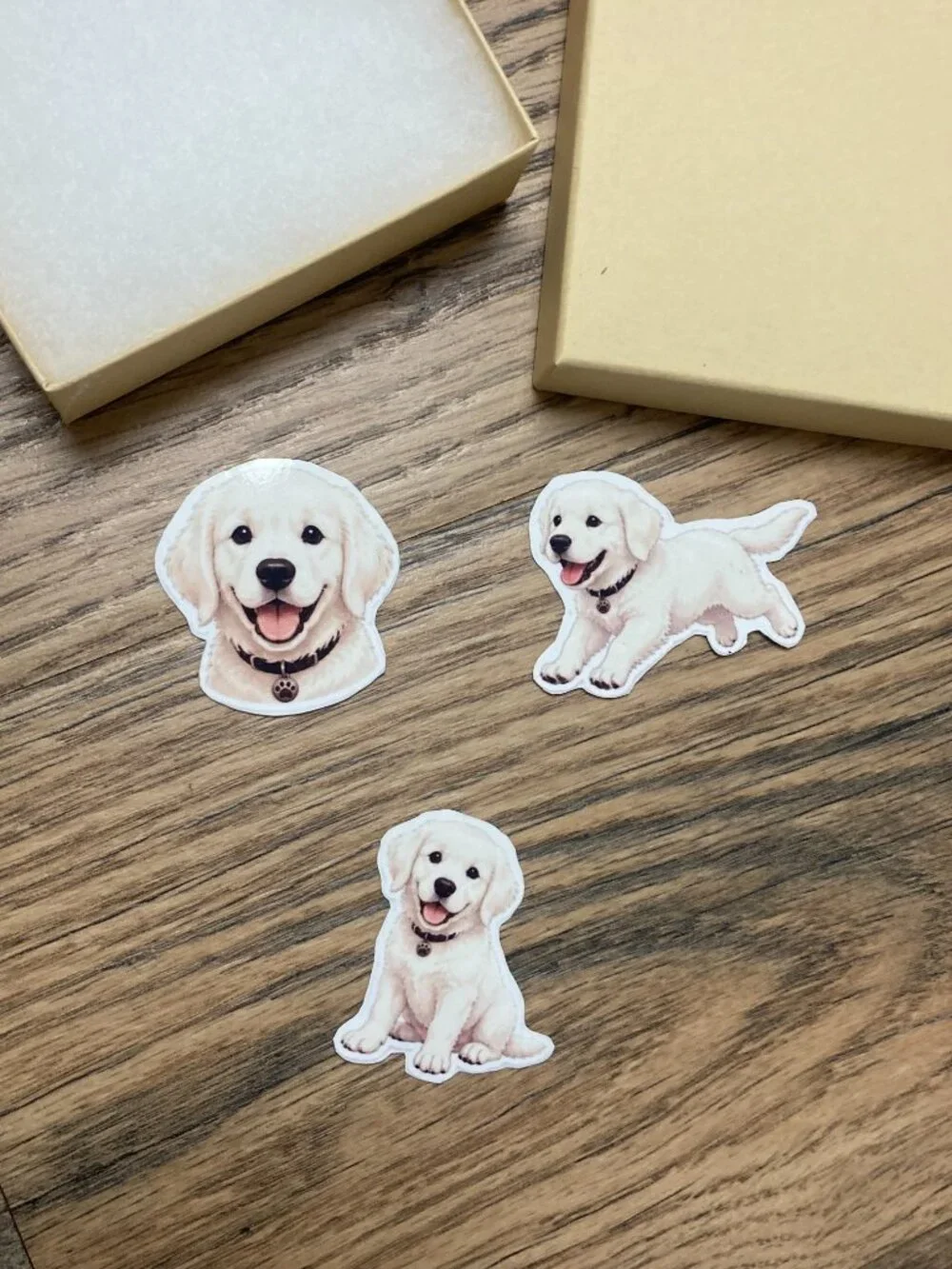 3 Golden Retriever Puppy Dog Magnets Fridge Refrigerator Decor Dog Lover Gift